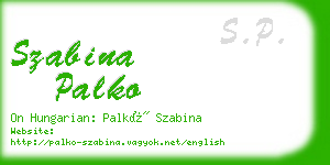 szabina palko business card